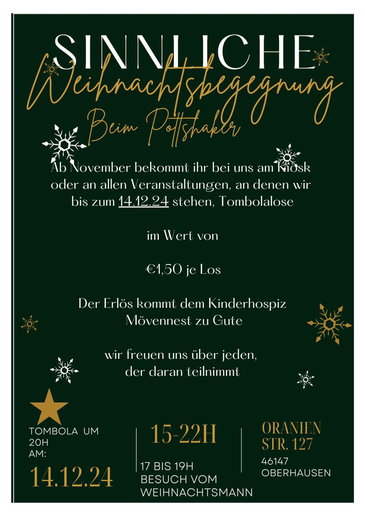 Flyer Weihnachtstombola